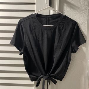 Black Lululemon  Time to restore wrap tee